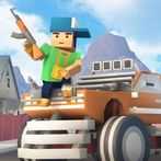 Lethal gun battle of pixel man