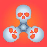 Skull Fidget Spinner Simulator