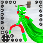 Stickman Rope Hero-Spider Game