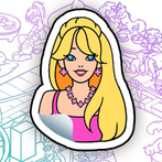 Sticker coloring - art puzzle