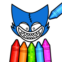 playtime huggy poppy coloring