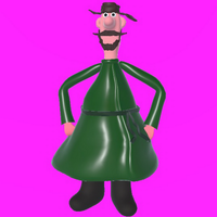 Running man. Quick jump.