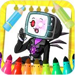 TV Woman Titan Toilet Coloring