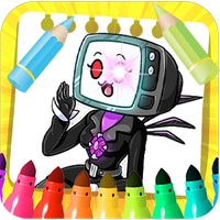TV Woman Titan Toilet Coloring