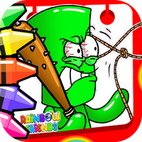 Rainbow Friends Green Coloring