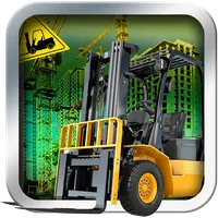Airport Forklift Driving Heavy