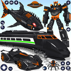 Shark Robot Car Transform Game