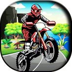 Stunt bike rider in jungle