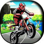 Stunt bike rider in jungle