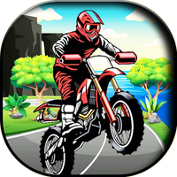 Stunt bike rider in jungle