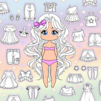 Chibi Doll Dress up & Coloring