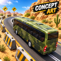 Army bus driving games 3d