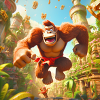 Monkey jungle kong banana game
