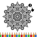 Mandala gold: Color By Number