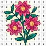 Garden Flower Pixel Coloring