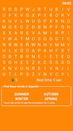 Word Search in Spanish - Screenshot 3