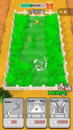 Idle Mower Merge - Screenshot 1