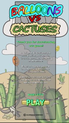 Balloons Vs Cactuses - Screenshot 1