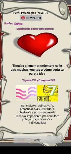 ¿Quién eres? - Perfil Psicológ - Screenshot 1