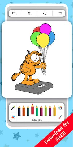 Yellow Cat Garfi Coloring Game - Screenshot 1