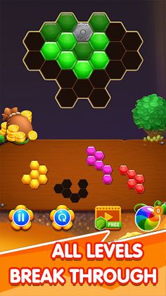 Lucky Hexa Puzzle Block Money - Screenshot 1