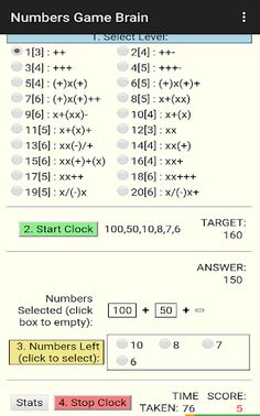 Numbers Game Brain - Screenshot 3