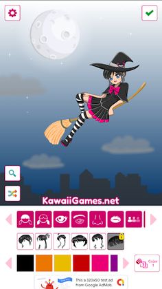 Kawaii Flying Witch Dress Up - Screenshot 2