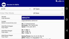 Monsters for D&D5e - Screenshot 2