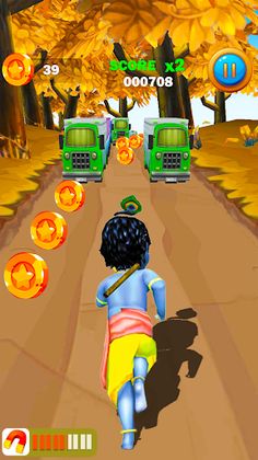 Krishna Little Boy Subway Dash - Screenshot 2