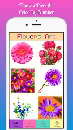 Flowers Pixel: Color By Number - Screenshot 1
