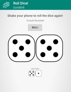 Roll Dice! (Shake Phone and Ro - Screenshot 1