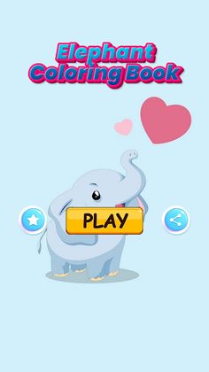 Elephant coloring game - Screenshot 1