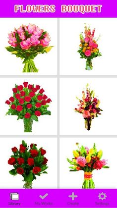Flower Bouquet Pixel By Number - Screenshot 1