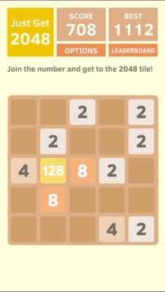Just Get 2048: A Simple Puzzle Game! - Screenshot 2