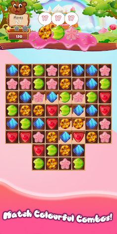 Sweet Sugar Match 3 Puzzle - Screenshot 1