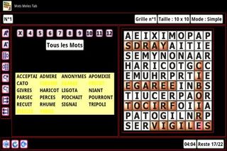 Word Search Tab 1 FR - Screenshot 1