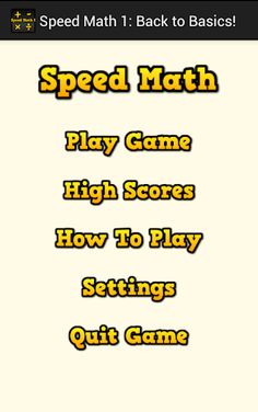 Speed Math 1: Back to Basics! - Screenshot 1