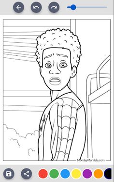 Miles Morales Coloring Game - Screenshot 1