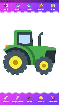 tractor coloring game - Screenshot 2