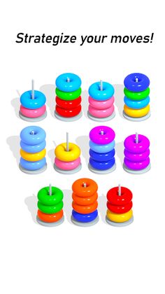 Color Hoop : Ring Sort ASMR 3D - Screenshot 1