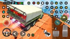 Mega Ramp Army Truck Driving - Screenshot 2
