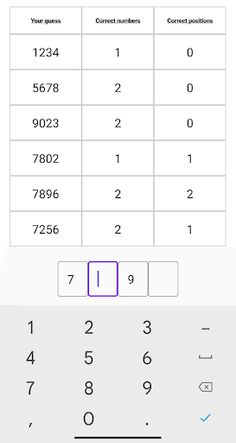 Guess Number: Brain work out - Screenshot 1