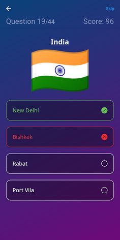 Capitals Quiz - Screenshot 3