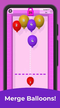 2048 Game — Color Balloons - Screenshot 1