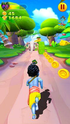 Little Krishna Boy Flute Run - Screenshot 1
