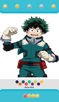 Midoria Izuku Deku Coloring - Screenshot 2