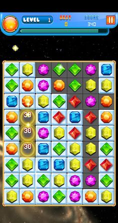 Space Jewels Match 3 - Screenshot 1