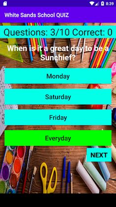 White Sands School Quiz - Screenshot 3