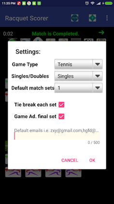 Racquet Match Scorer - Screenshot 4