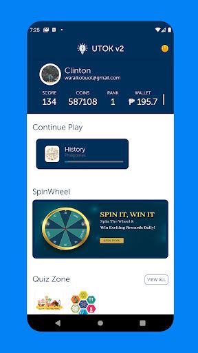 U T O K (v2) Quiz Application - Screenshot 2